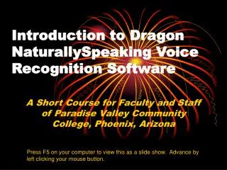 Introduction to Dragon NaturallySpeaking Voice Recognition Software