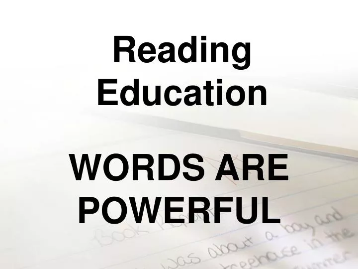 reading education
