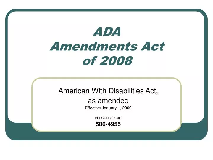 ada amendments act of 2008
