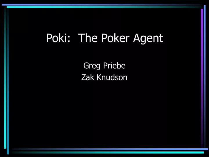 poki the poker agent
