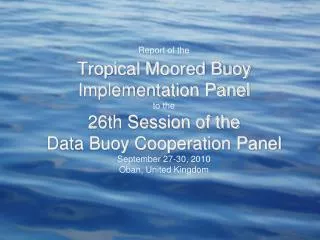 Global Tropical Moored Buoy Array: