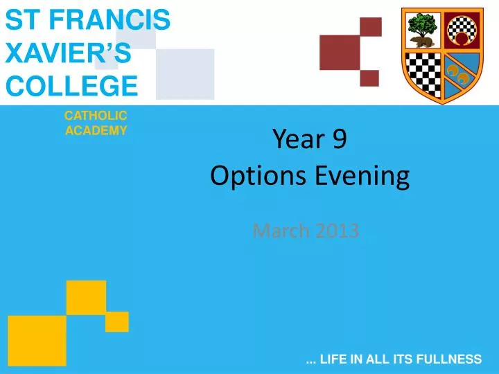 year 9 options evening
