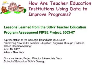 How Are Teacher Education Institutions Using Data to Improve Programs?
