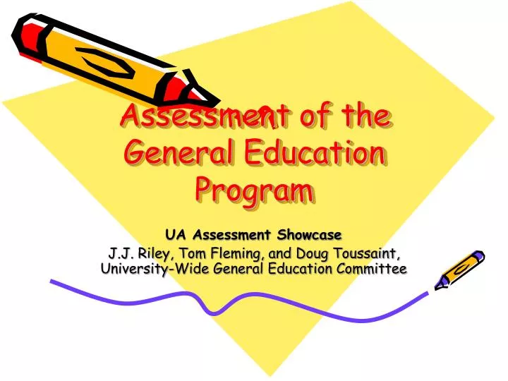assessment of the general education program