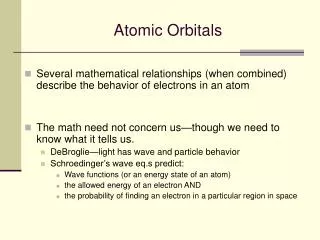 Atomic Orbitals