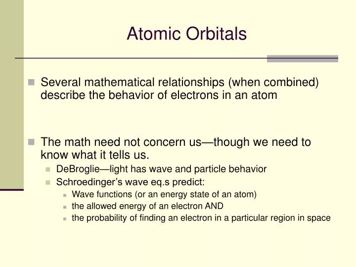 atomic orbitals
