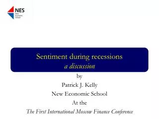 Sentiment during recessions a discussion