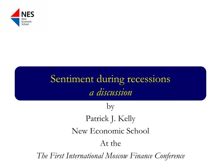 sentiment during recessions a discussion