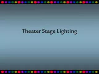 Theater Stage Lighting