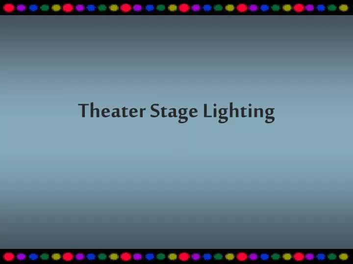 theater stage lighting