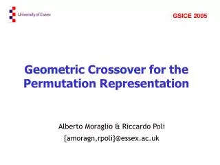 Geometric Crossover for the Permutation Representation