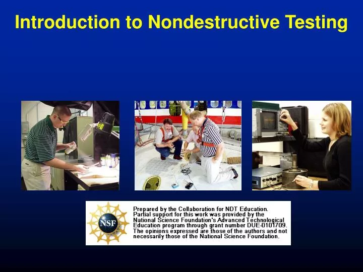 introduction to nondestructive testing