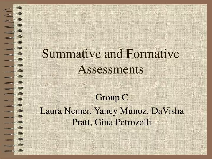 summative and formative assessments