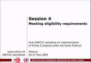 www.unfccc.int UNFCCC secretariat
