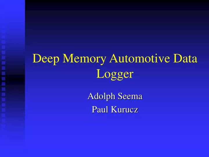 deep memory automotive data logger