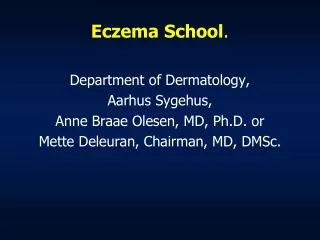 Eczema School .