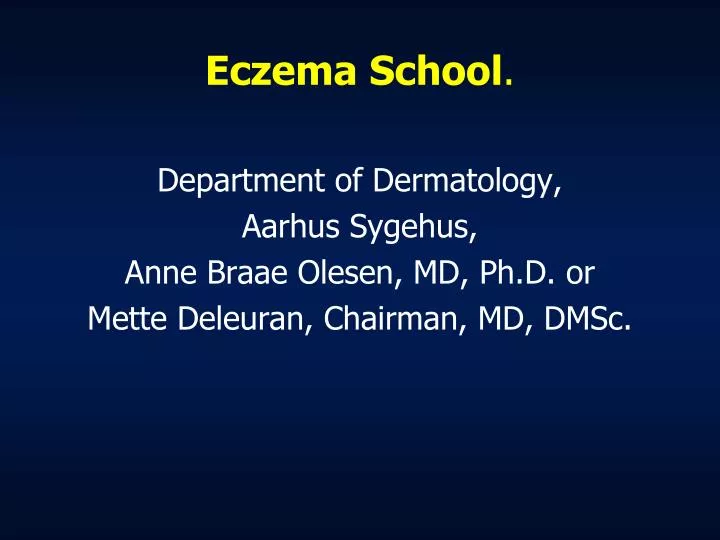 eczema school