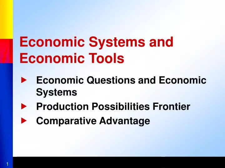 economic systems and economic tools