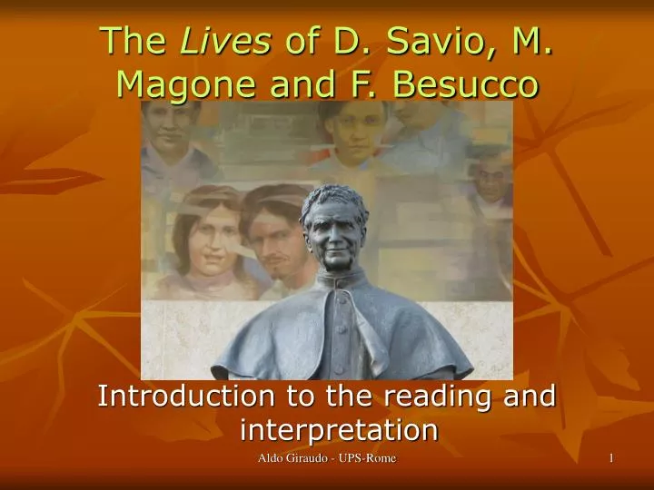 the lives of d savio m magone and f besucco