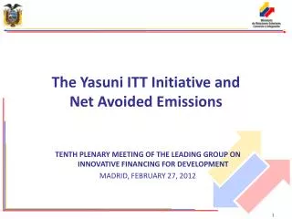 TENTH PLENARY MEETING OF THE LEADING GROUP ON INNOVATIVE FINANCING FOR DEVELOPMENT