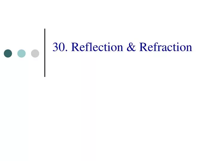 30 reflection refraction