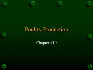 Poultry Production