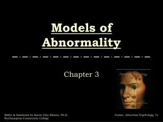 Models of Abnormality