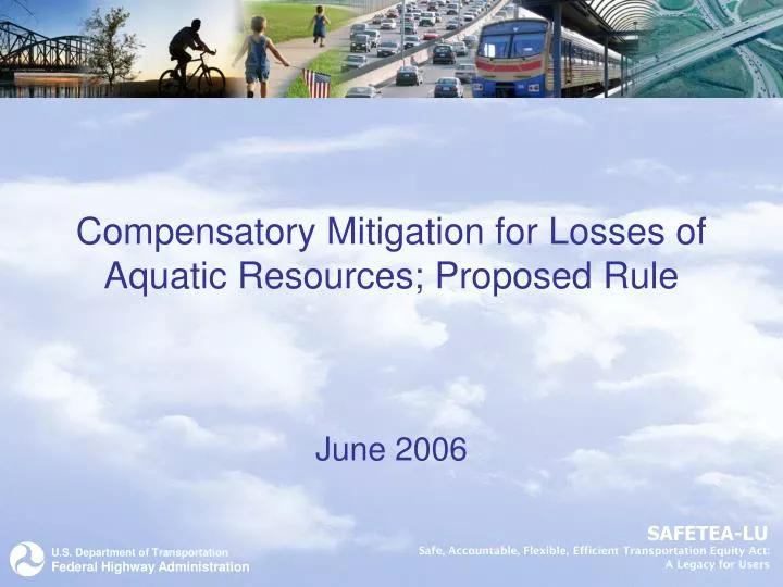 compensatory mitigation for losses of aquatic resources proposed rule