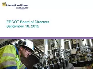 ERCOT Board of Directors September 18, 2012