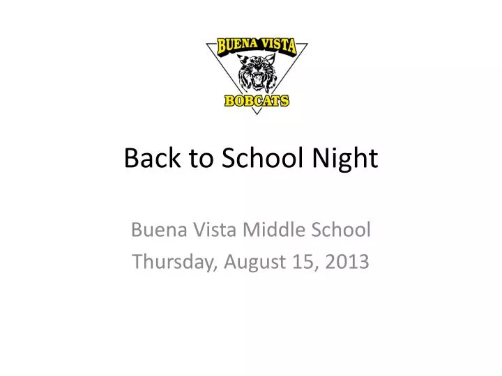 back to school night