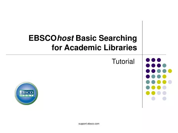 ebsco host basic searching for academic libraries