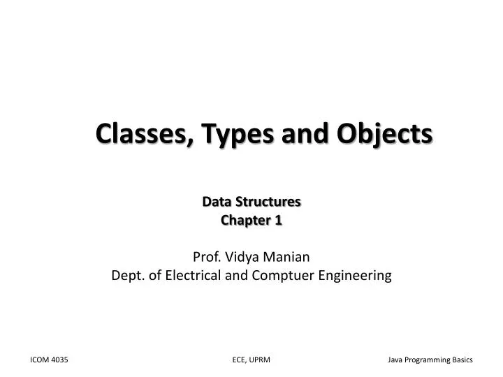 classes types and objects