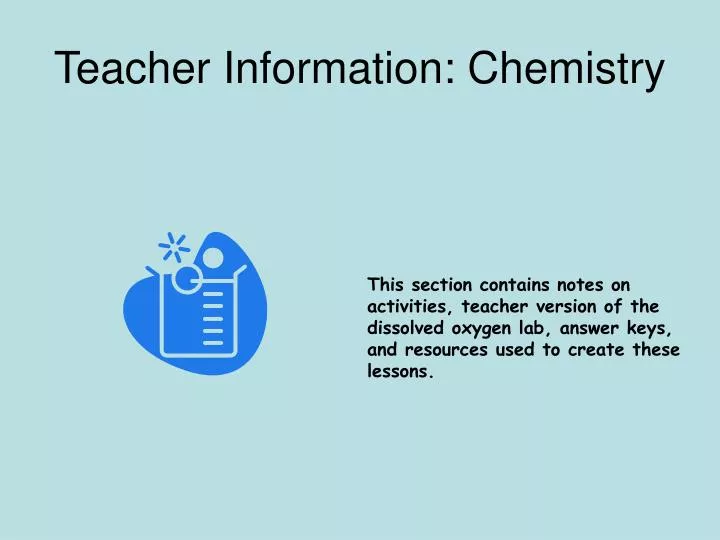 teacher information chemistry