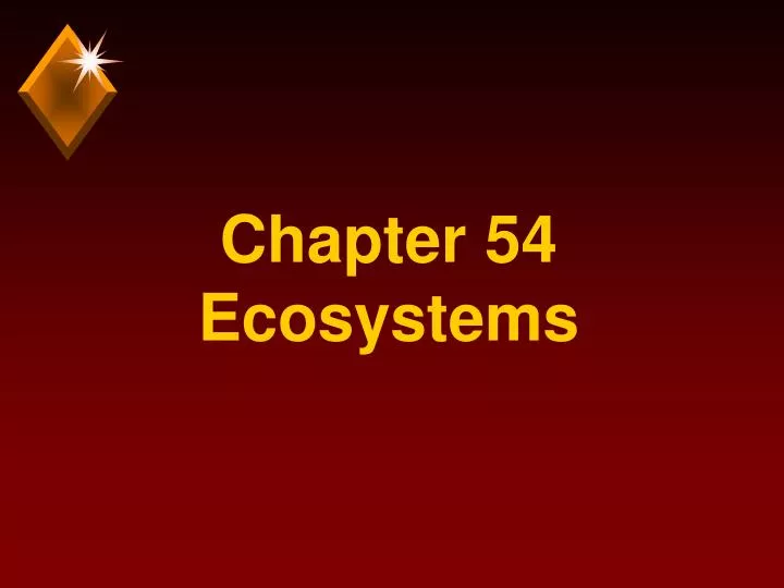 chapter 54 ecosystems