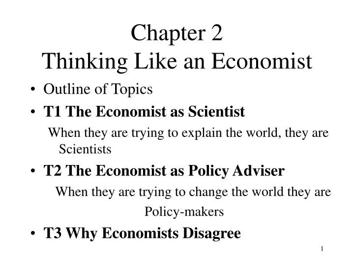 chapter 2 thinking like an economist