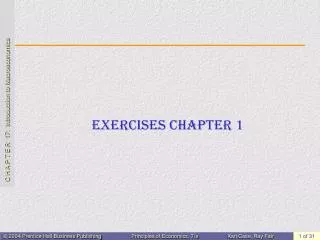 Exercises Chapter 1