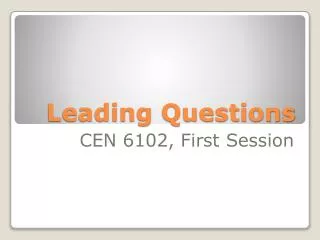 leading questions