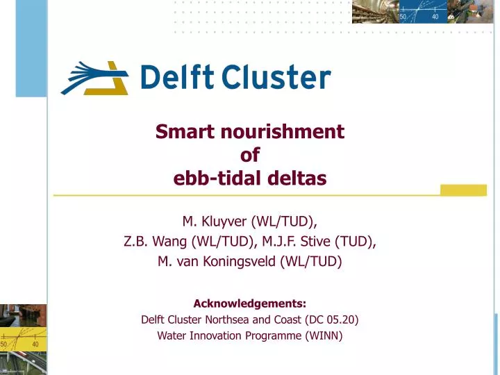 smart nourishment of ebb tidal deltas