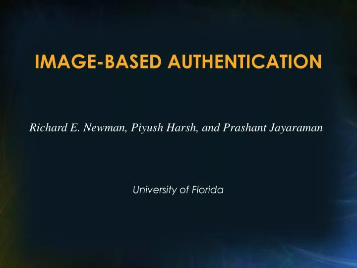 image based authentication