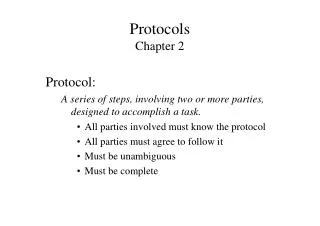 Protocols Chapter 2