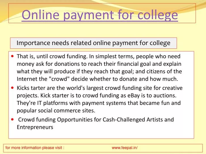 online payment for college