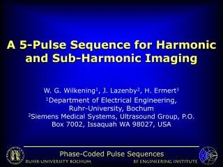 A 5-Pulse Sequence for Harmonic and Sub-Harmonic Imaging