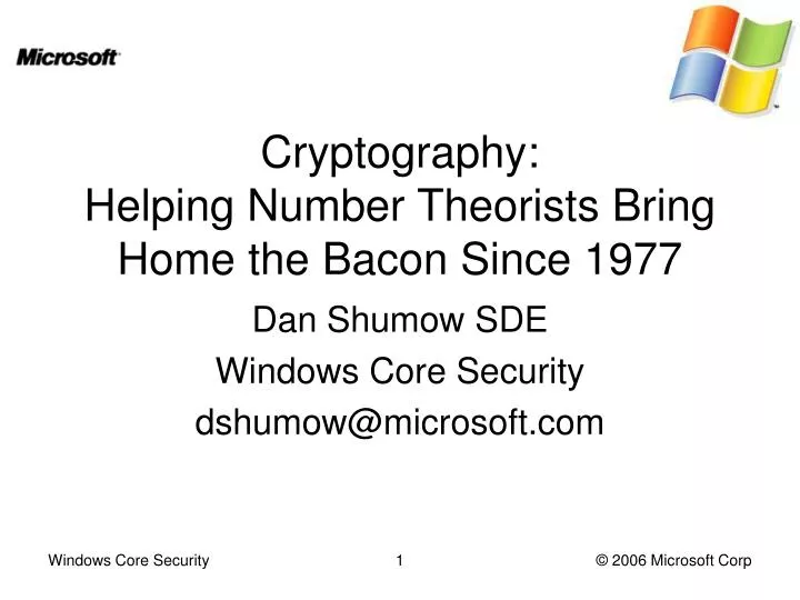 cryptography helping number theorists bring home the bacon since 1977