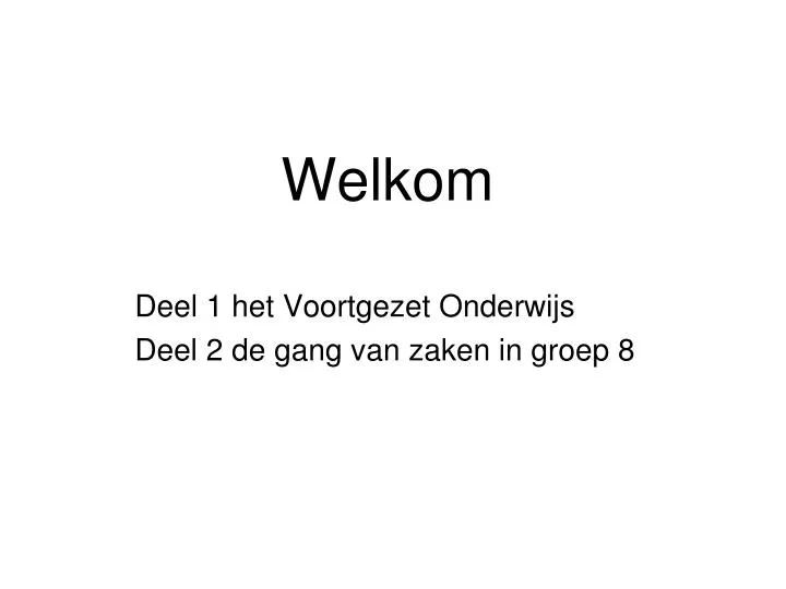 welkom