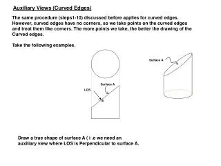 Auxiliary Views (Curved Edges)