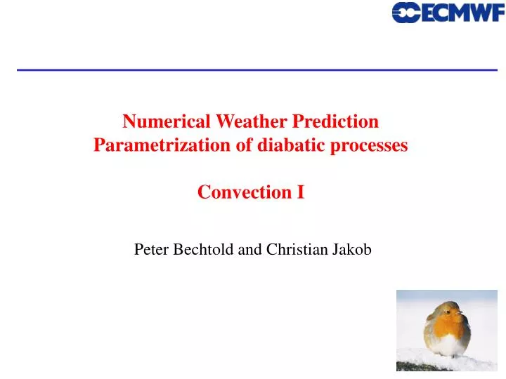 numerical weather prediction parametrization of diabatic processes convection i