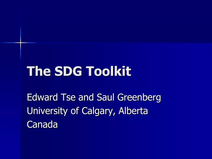 the sdg toolkit