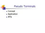 Pseudo Terminals - slide 1