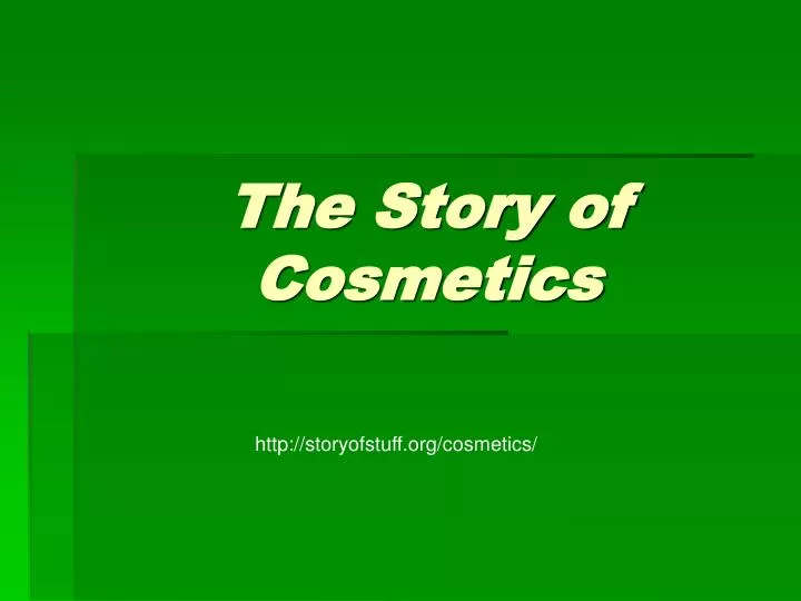 the story of cosmetics