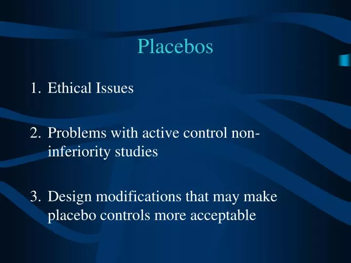 placebos